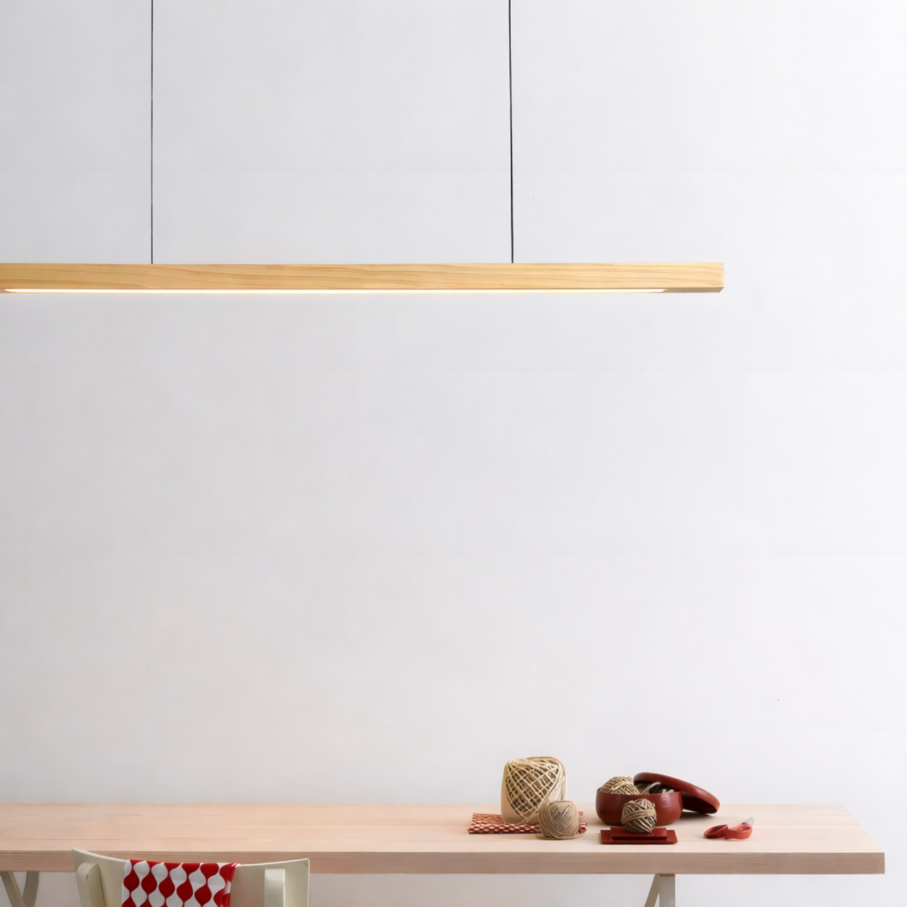SYLVA — LED Pendant Light, Wood & Acrylic 1