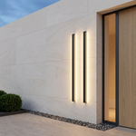 STRAND — Linear LED wall light, black aluminium