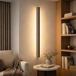 STRAND — Linear LED wall light, black aluminium